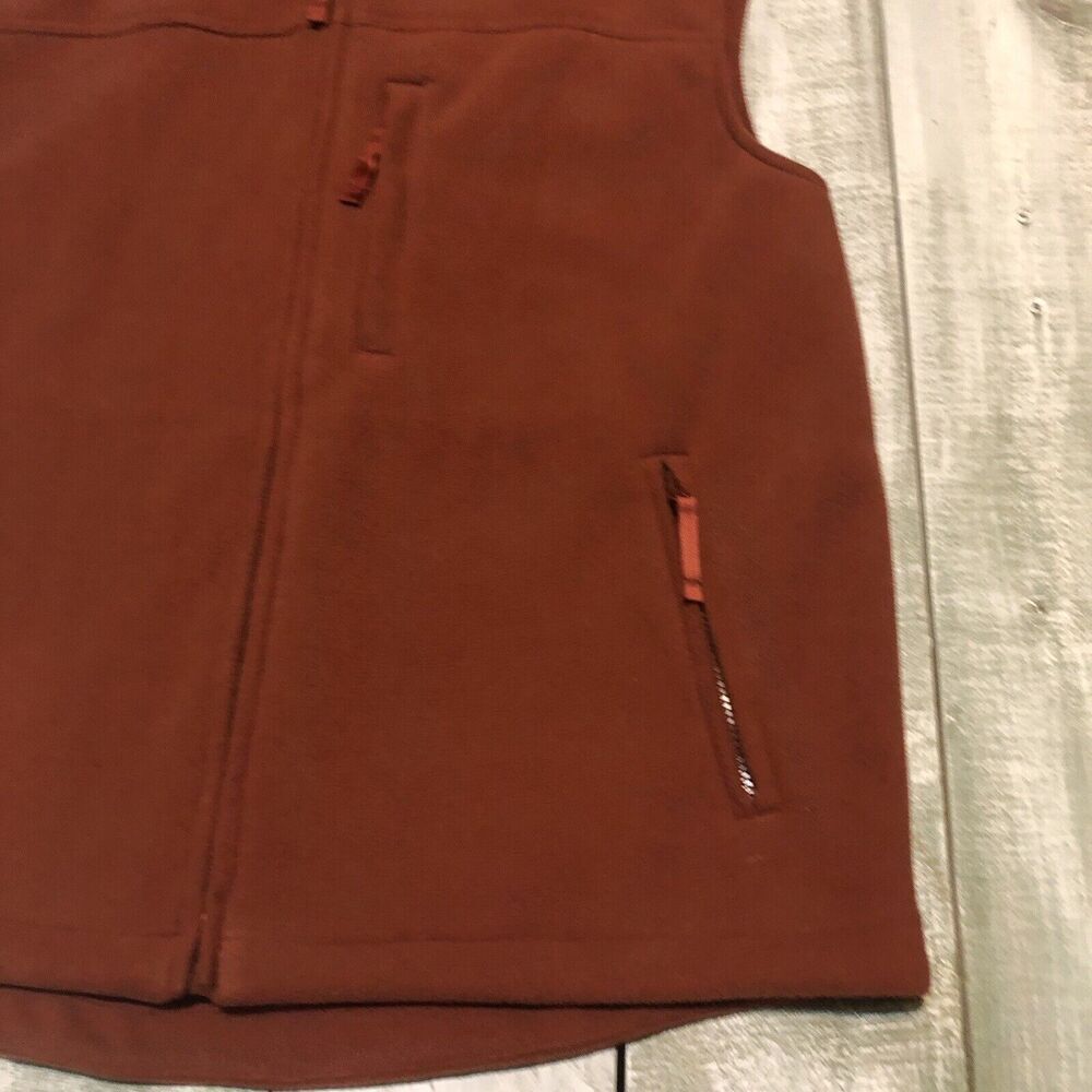 Duluth Trading Fleece Vest Mens Large Red Windproof Full Zip Workwear Heavy - Picture 2 of 11